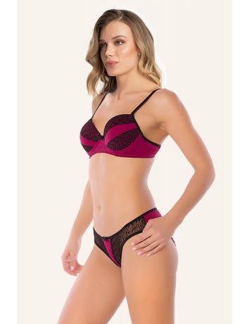 Miorre Push-Up Dolgulu Dantelli Sütyen Takım