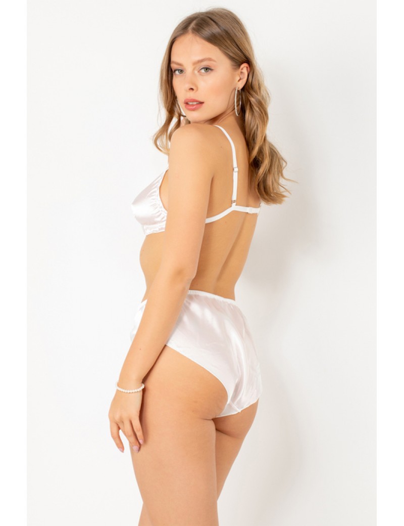 Miorre Dolgusuz Saten Bralet Takım