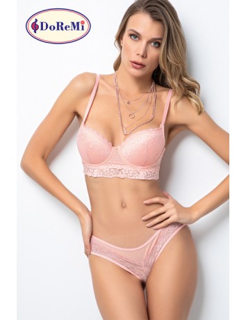 DoReMi Push-Up Dolgulu Geniş Kanatlı Dantelli Sütyen Takım