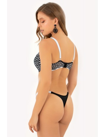 DoReMi Violet Push-Up Dolgulu Dantel Detaylı Sütyen Takım