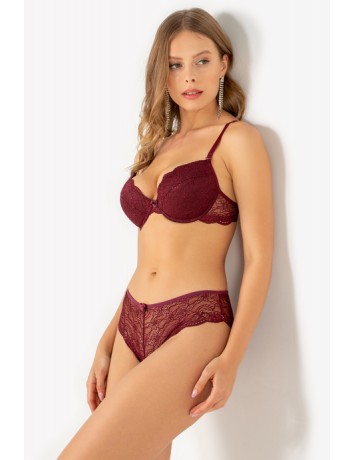 Miorre Push-Up Dolgulu Dantel Sütyen Takım