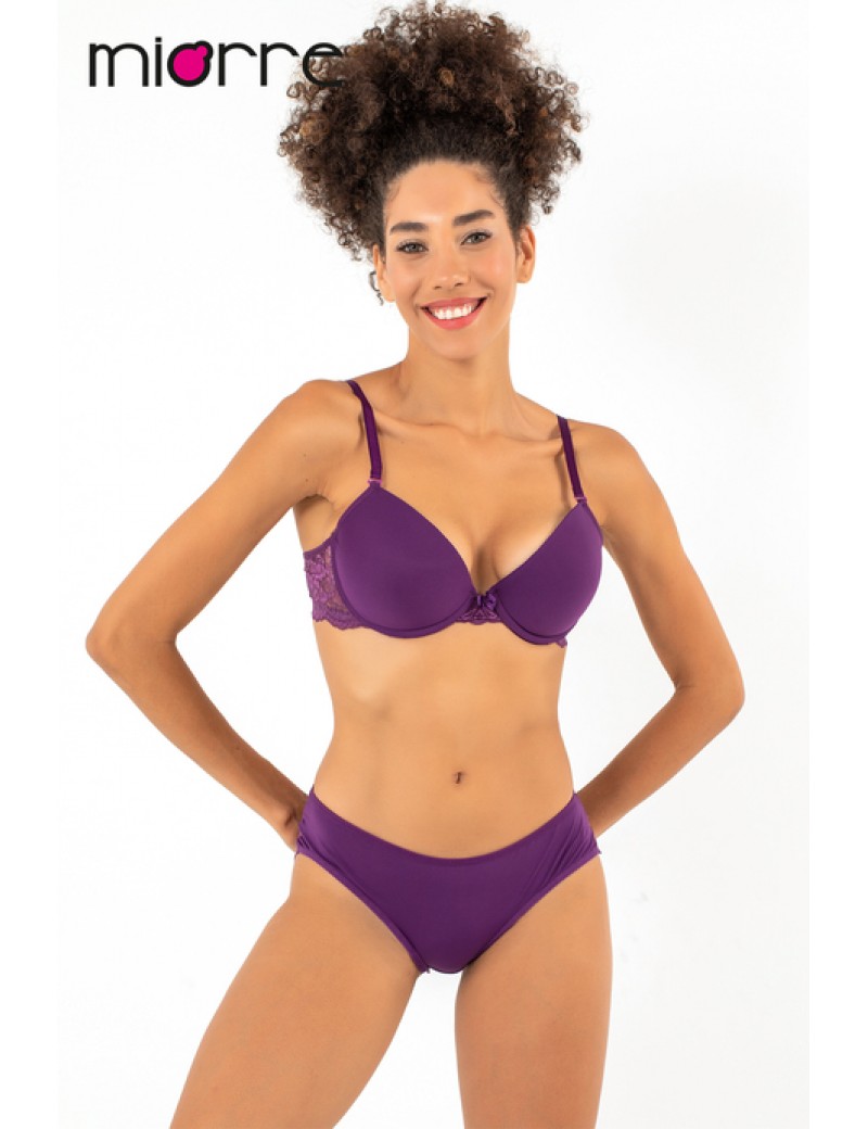 Miorre Push-Up Dolgulu Dantel Detaylı Sütyen Takım
