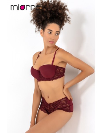 Miorre Push-Up Dolgulu Dantel Detaylı Straplez Sütyen Takım