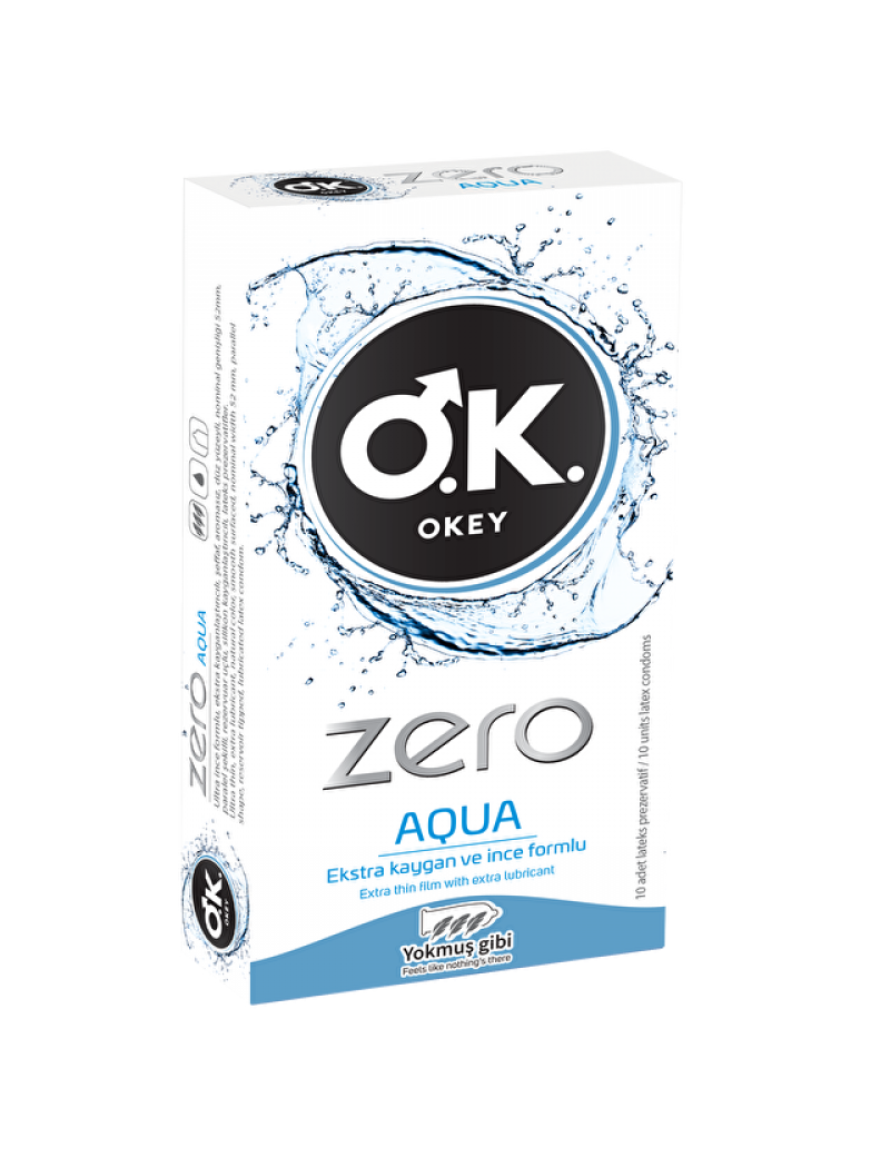 OKEY Zero Aqua 10'Lu Prezervatif