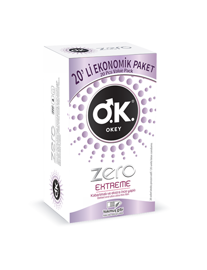 OKEY Zero Extreme 20'Li Prezervatif